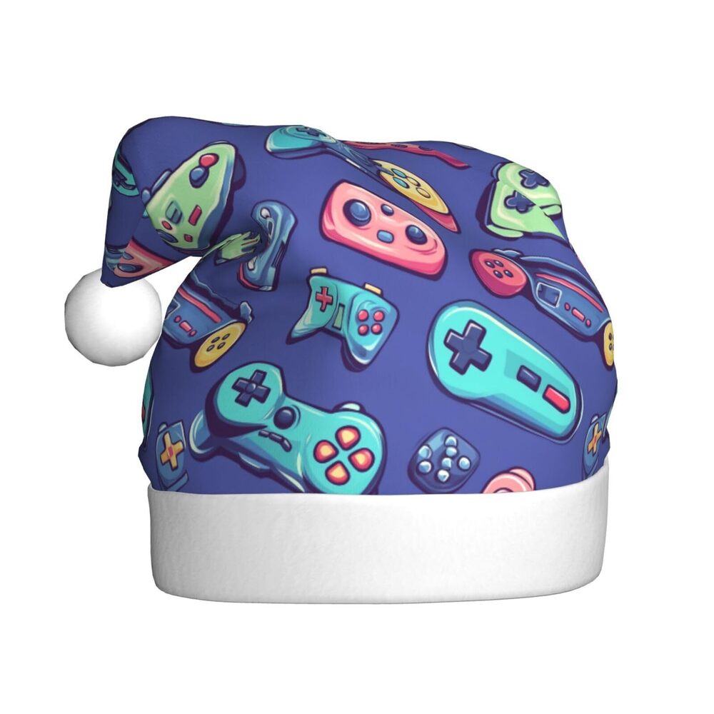 5348 Cartoon Game Controller Christmas Hat, Xmas Holiday Hat, Christmas New